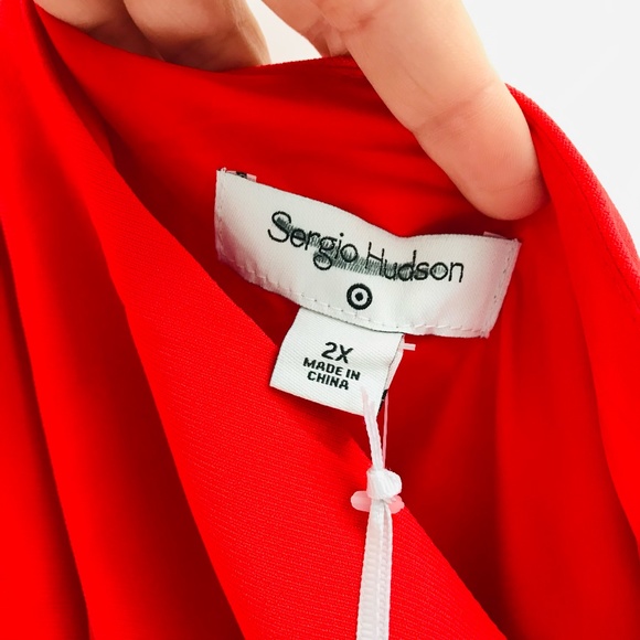 Sergio Hudson One Sleeve Cut Out Red Jumpsuit Size 2X - Picture 6 of 11